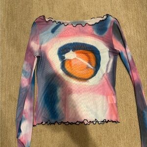 Multicolor Abstract Women Top